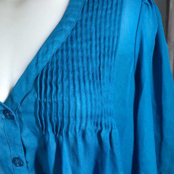 Love Denim 24/7 Women’s 22W Shear Batwing Blouse - Picture 3 of 13